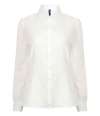 H591 Ladies Wicking Anti Bac L/S Sh White colour image